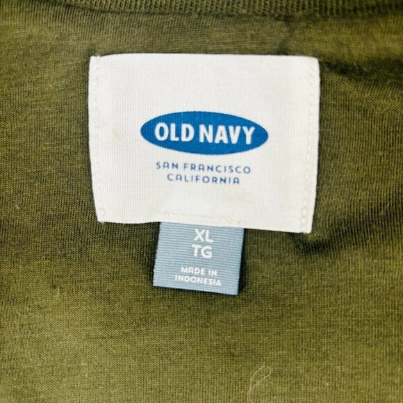 Old Navy Soft Lined Utility Shirt/Jacket Army Green Snap Closures Pockets sz XL - Picture 6 of 13